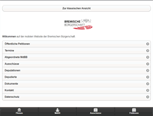 Tablet Screenshot of bremische-buergerschaft.de