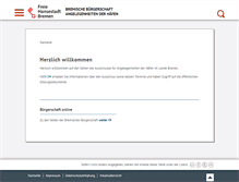 Tablet Screenshot of hafenausschuss.bremische-buergerschaft.de